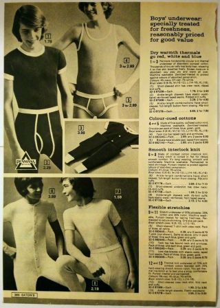 1972 Vintage PAPER PRINT AD 2 - pg pullover sweater socks top briefs underwear 4