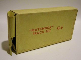 Matchbox Lesney Regular Wheel G - 6 Truck Gift Set Empty Box Only