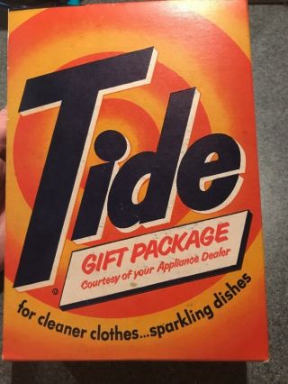 Vintage 1950s Of Tide Detergent 1 Lb 4 Oz Iconic Graphics