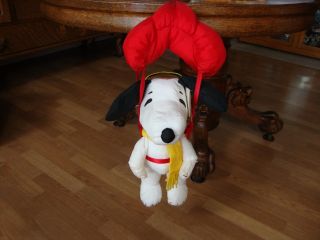 Parachuting Flying Ace Snoopy Plush Nylon Material Spencer Gifts