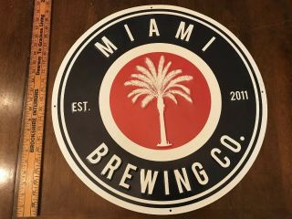 Miami Brewing Company Metal Advertising Sign