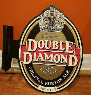Double Diamond Ale Wall Mount Beer Black And Gold Bar Sign