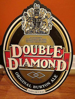 Double Diamond Ale Wall Mount Beer Black and Gold Bar Sign 2