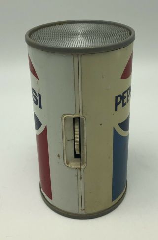 Vintage Pepsi Cola Can Transistor Radio Promotional Gadget Item General Electric 3
