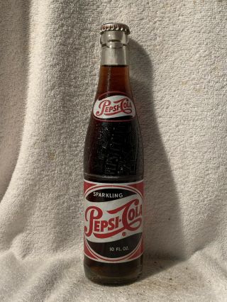 Full 10oz Pepsi - Cola Acl Soda Bottle Staunton,  Va