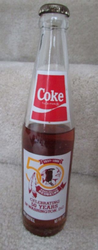 Nfl Washington Redskins Coke Bottle Celebration 50 Years In D.  C.