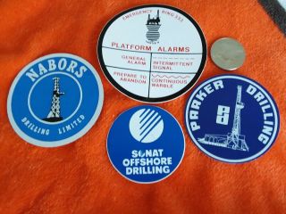 Oil Gas Hard Hat Oilfield Drilling Company Stickers Parker Nabors Etc