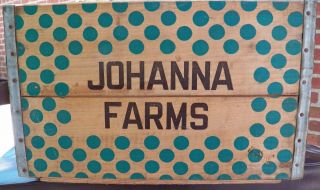 Johanna Farms Vintage Wooden Milk Crate Box 1950 