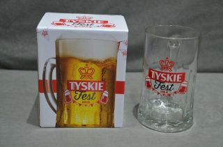 Tyskie Fest 2018 Polish Poland Beer Heavy Tankard Glass 500ml 50cl 0.  5l M18
