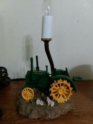 NIB Vintage John Deere Tractor Table Lamp with Shade 3
