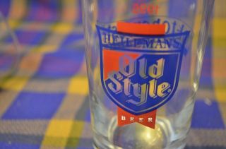 Set of 4 Vtg HEILEMAN ' S Old Style 6oz 1995&98 Octoberfest Beer Drinking Glasses 4