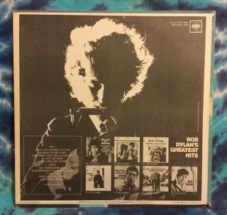 Bob Dylan LP Greatest Hits POSTER Columbia KCS - 9463 (2 EYE) Milton Glaser 6