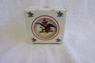 Vintage Set Of Hand Painted 4 Anheuser Busch Eagle Ceramic Coasters