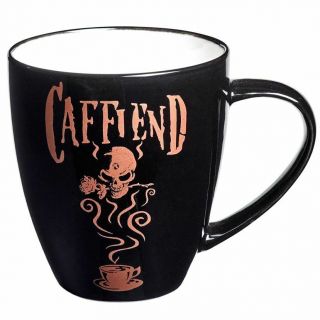 Alchemy Gothic Caffiend Rose Gold Black Tea Coffee Mug Cup 400ml 2