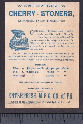 Chicago Worlds Fair 1893 Mines Building Antique Enterprise Cherry Stoner Ad Card 5