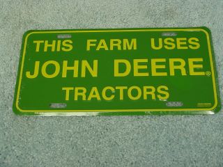 John Deere Tractor Aluminum License Plate