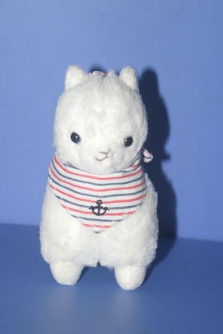Arpakasso Alpacasso Marine Vacation White Alpaca Plush Doll Japan 4.  4 " 1