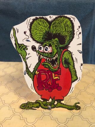 Ed Big Daddy Roth " Rat Fink " Tabletop Standee 9 1/4 " Tall