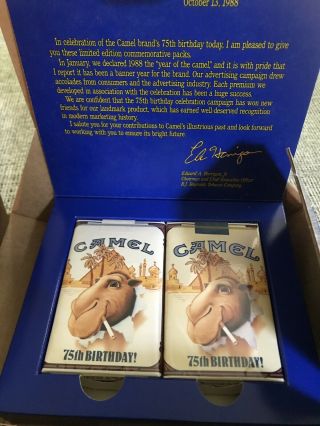 Joe Camel 75th Birthday 1988 Limited Addition Collectors Two Pack