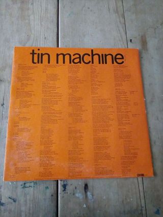 Tin Machine/David Bowie Debut Album 12” LP 1989 UK 1st Press 6