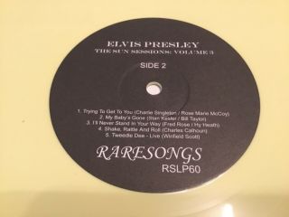 Elvis Presley 10” LP (The Sun Sessions Vol.  3) 6