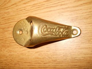 Vintage 1943 Brass Coca Cola Bottle Opener Star X Coke Patent 2335000