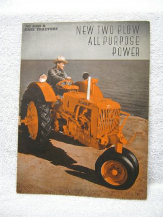 Antique J I Case Tractor Rc & R Brochure Racine Wisconsin