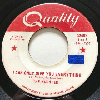 Garage Punk The Haunted I Can Only Give You Everything Quality 45 Rare Canadian