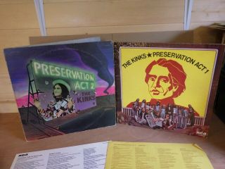 The Kinks,  Preservation Acts 1,  2,  Vinyl Lp X 3 Uk 1st Pressing Ex/ex/ex