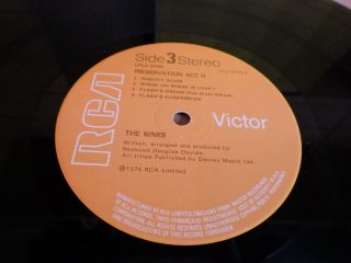The Kinks,  Preservation acts 1,  2,  Vinyl LP x 3 UK 1st pressing EX/EX/EX 7