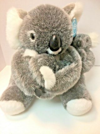 Australian Made Cute Koala Momma & Two Babies Stuffed Plush Marony Design