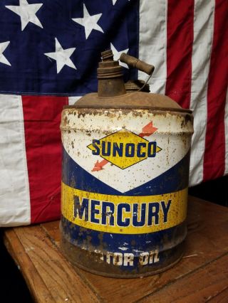 Sunoco Mercury Motor Oil 5 Gallon Bucket