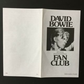 David Bowie,  Low RCA vinyl LP with fan club insert 2