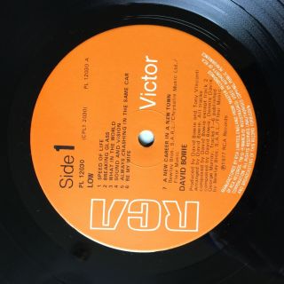 David Bowie,  Low RCA vinyl LP with fan club insert 6