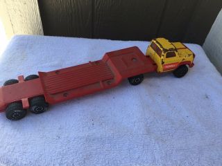 Vintage Tonka Toys Semi - Truck Cab And No.  130 Carry - All Trailer Low Boy Jb216