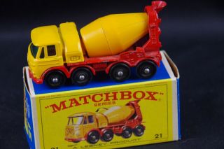 Matchbox Lesney 1969 Foden Concrete Truck 21 E Style Box