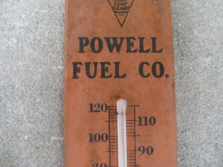 Vtg Powell Fuel Co.  Thermometer w/D & H Lackawanna Anthracite Railroad Coal Logo 3