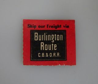 Chicago,  Burlington & Quincy Railroad Advertising Label - 56275