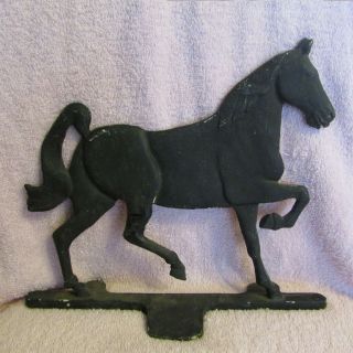Cast Iron Horse Figure On Metal Base - Vintage