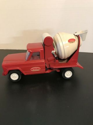 Vinatge 1960s Tonka Red And White Cement Mixer Truck