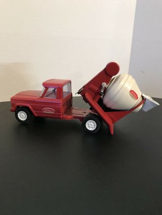 Vinatge 1960s Tonka Red And White Cement Mixer Truck 2