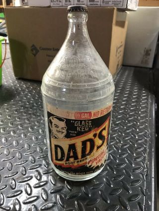 Vintage 1/2 Gallon Dads Root Beer Bottle