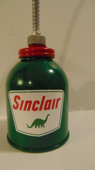 Sinclair Vintage Oil Can Gasoline Station Gas Motor Pump Big Tall Spiral Spout