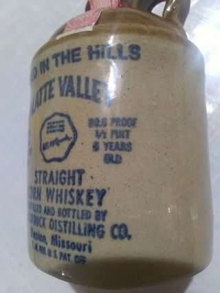 Mccormick " Platte Valley " Corn Whiskey Jug
