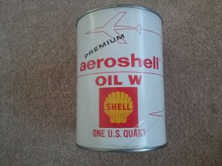 Vintage Shell Aeroshell Motor Oil Quart Cardboard Can Grade 80 Sae 40