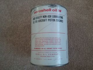 Vintage Shell Aeroshell Motor Oil Quart Cardboard Can Grade 80 SAE 40 2