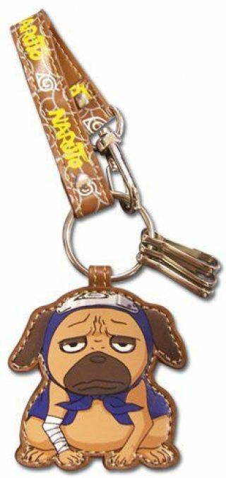 Naruto Pakkun Leather Keychain