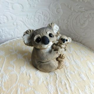 Koala With Joey Hand Sculpted Polymer Clay Koala And Baby By Raquel At Thewrc
