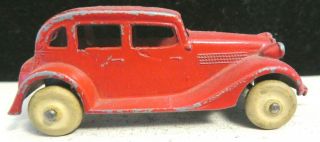 Vintage Tootsietoy Toy Car 3 " 1935 Ford Red 4 Door Sedan