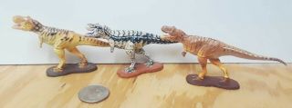 3 T - Rex Tyrannosaurus Dinotales 1 Figures,  3 Different Colors,